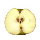 An apple turning brown as it oxidises after being cut